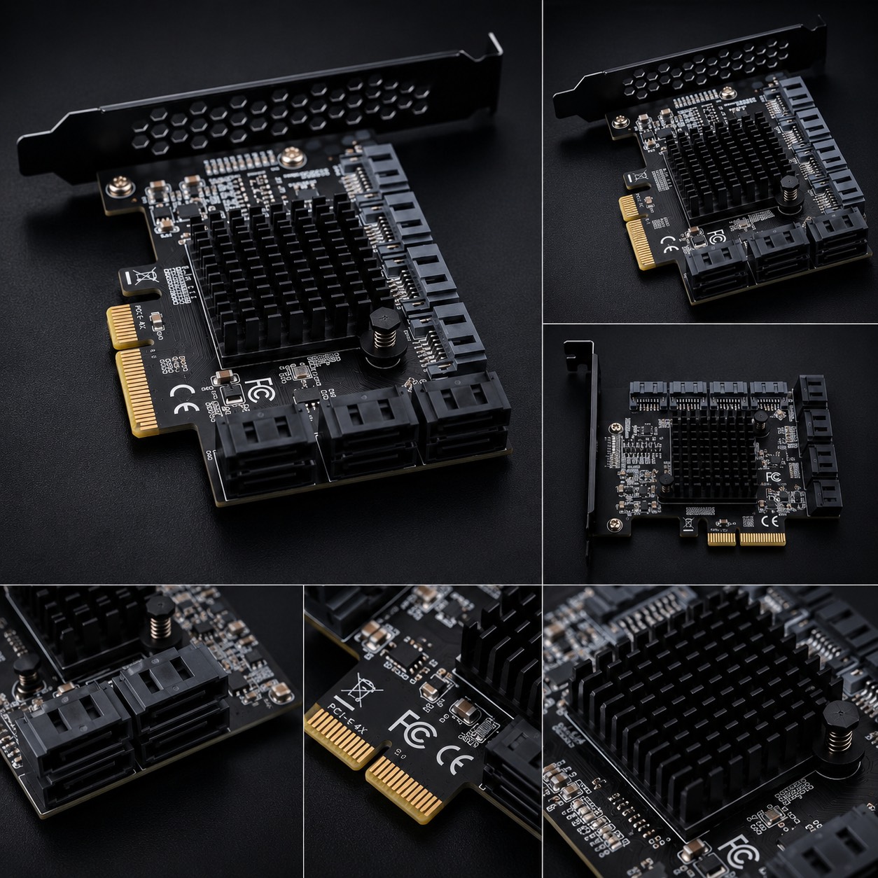 کارت تبدیل PCIe به 10 پورت SATA | کارت افزایش پورت SATA PCI Express